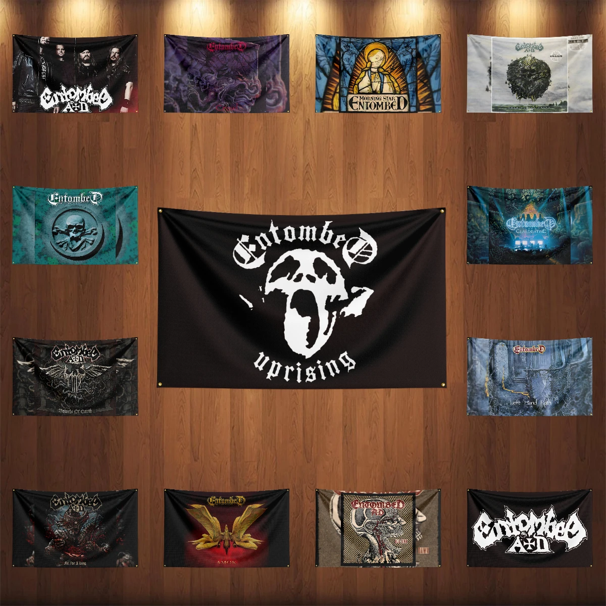 

3x5 Ft Heavy Rock Band E-Entombeds Flag Polyester Digital Printing Banner for Bedroom Wall Art Out Door Tapestry Decora