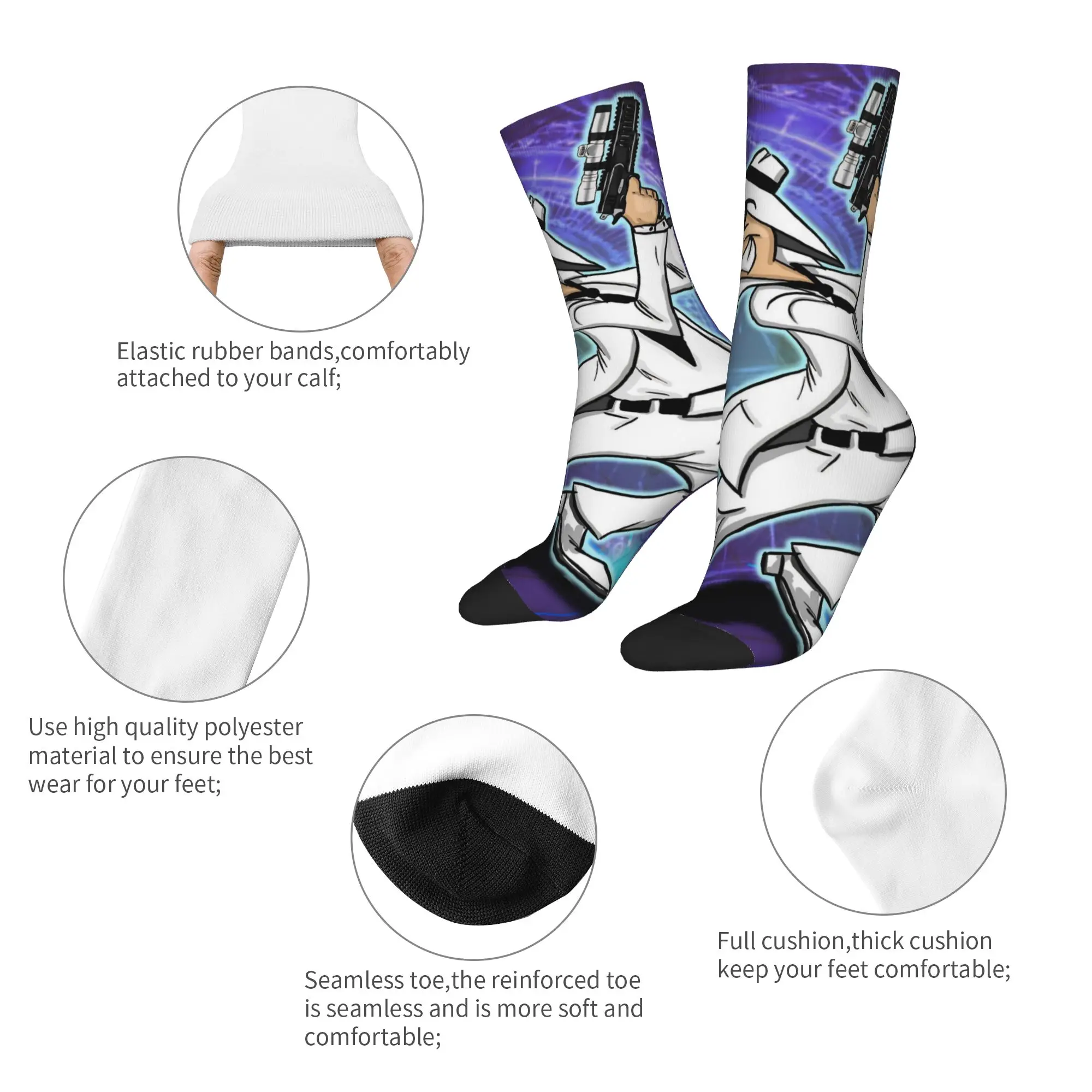 Spys Manga Socks Men's Women's Polyester Fashion  Socks Hip Hop Spring Summer Autumn Winter Middle Tube Socks Gift