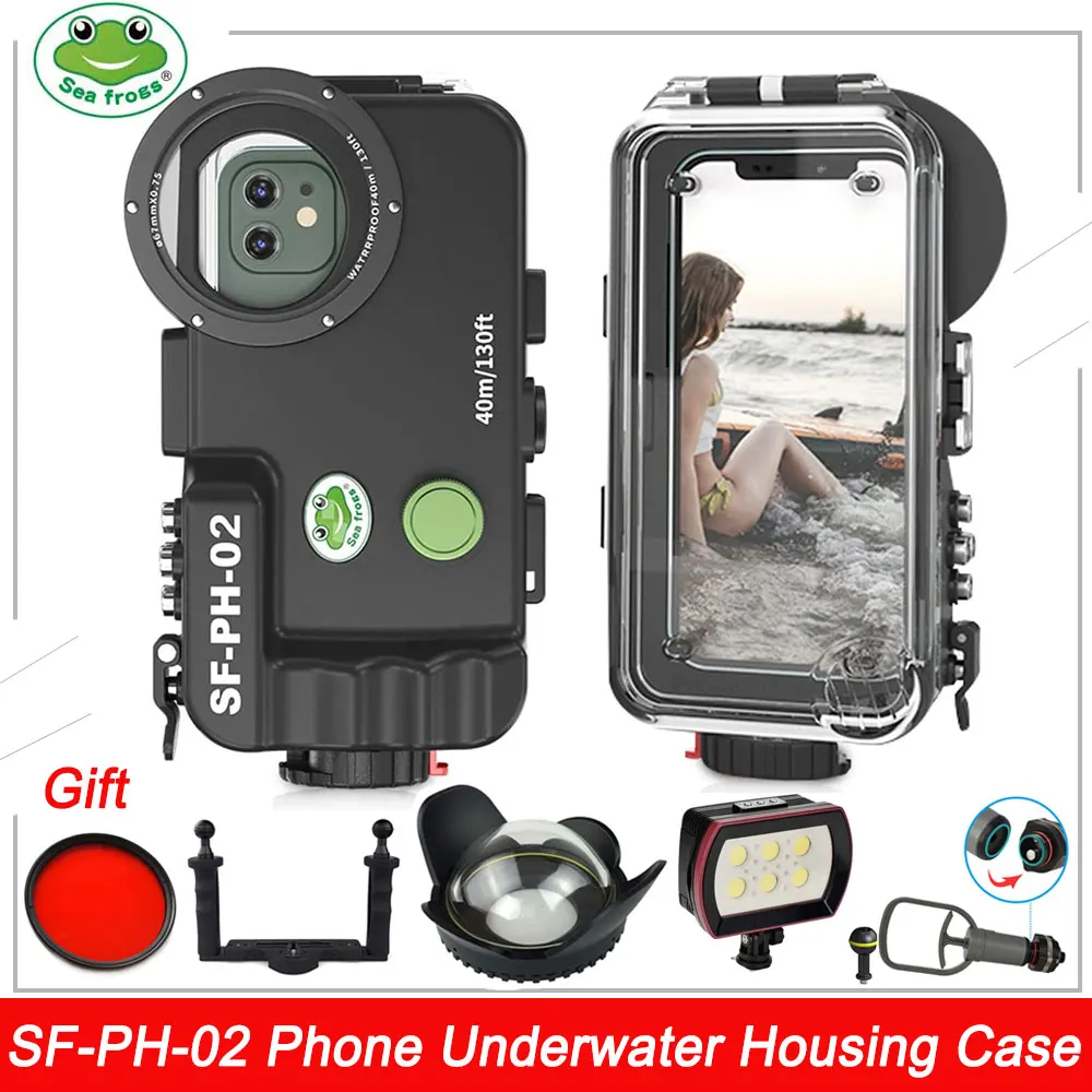 

Seafrogs SF-PH-02 40m/130ft Underwater Housing Case For iphone 11/12/13 Pro Max Series Phone Waterproof Case