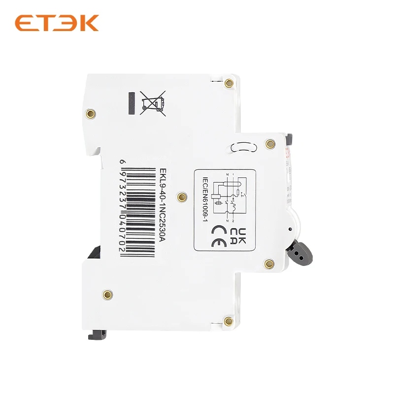 ETEK RCBO típusa a++ Visszamaradó automata Kerülő út Gyújtásmegszakító 6KA 1P+N 2P 16a 20a Lehajt cwith Széltében curren Súlyveszteség védelem 30ma EKL9-40