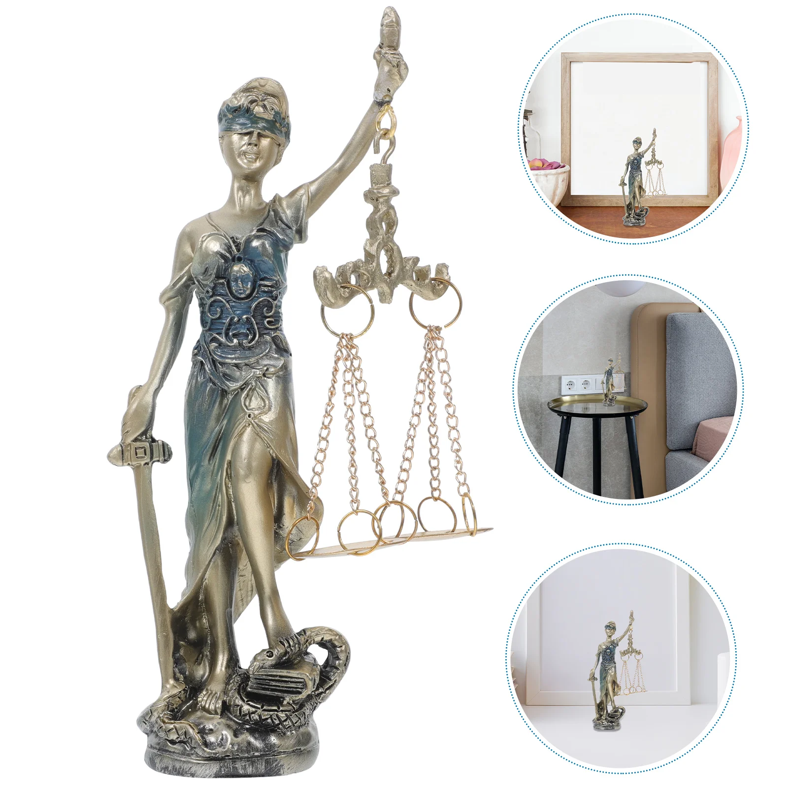 

Statue of Greek Justice Lady Statues Law Office Decorations for Lawyer Elements