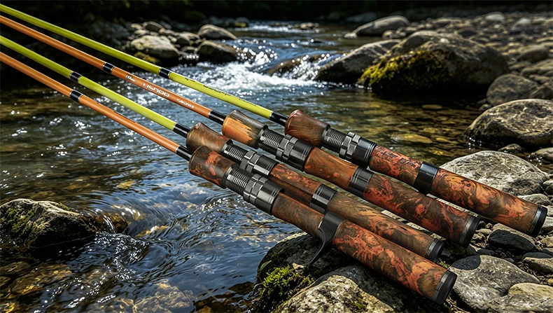 Leydun USOPP XUL Micro Flick Casting Rod Spinning Angelrute mit FUJI-Ringen aus Glasfaserstoff, Baitcasting Reise-Flussangelrute – Detail 2