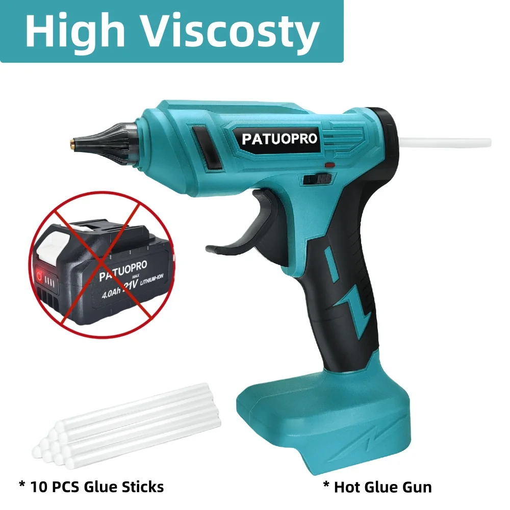 

Cordless Electric Hot Melt Glue Gun Glue Stick Hot Melt Welding Air Gun Electric Repair Tool For Makita 18V Battery（No Battery）