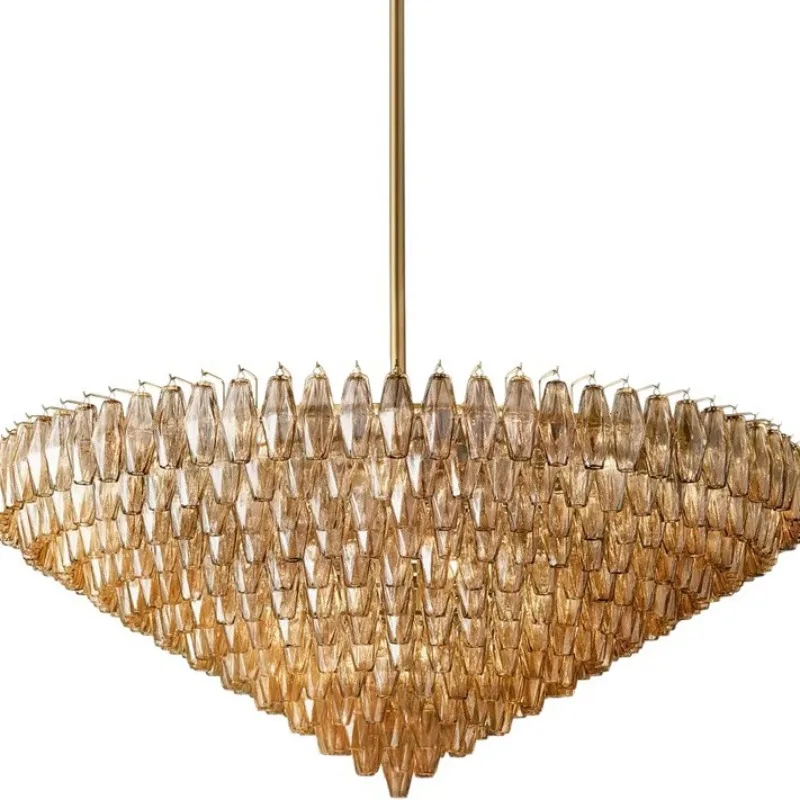 

American living room chandelier, retro high-end, atmospheric villa, hotel lobby RH designer lamps