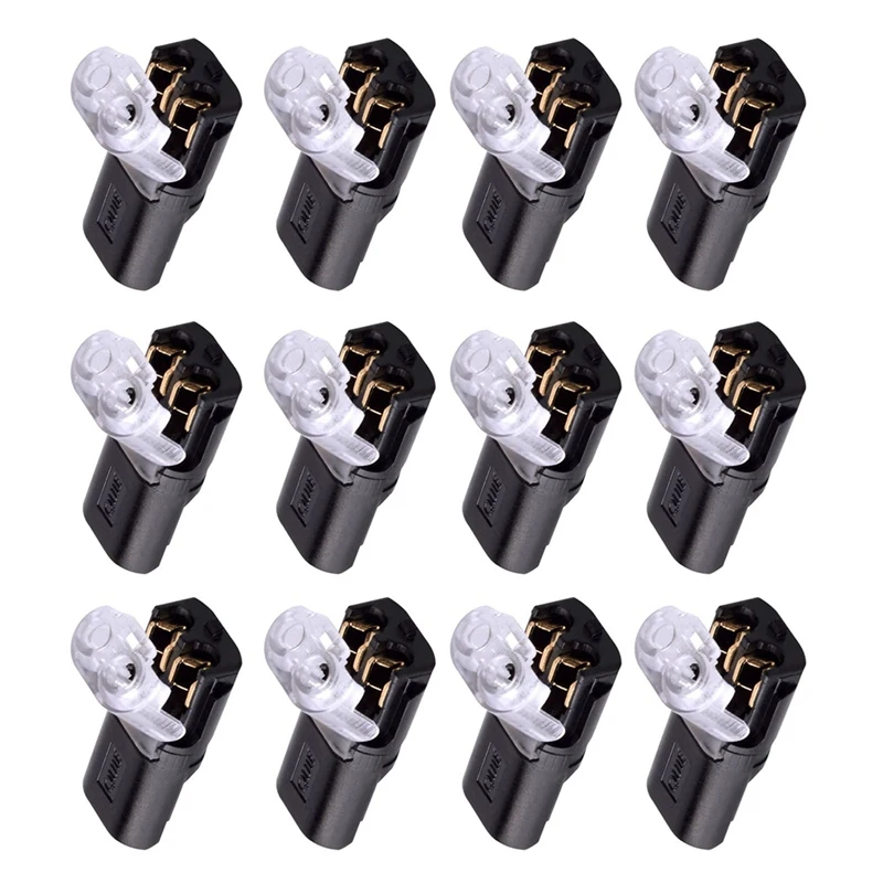 

50PC 2Pin Way Plug Wire Cable Snap Connectors Waterproof Electric Wire Double-Wire Plug-In Connector With Locking Buckle