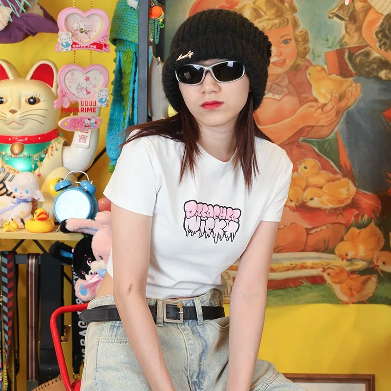 

Lightweight ort Sve ort Top for Girls Street Sle round Ne Cotton Polyester Blend Slim Fit T-irt Cool Girl Spicy ...