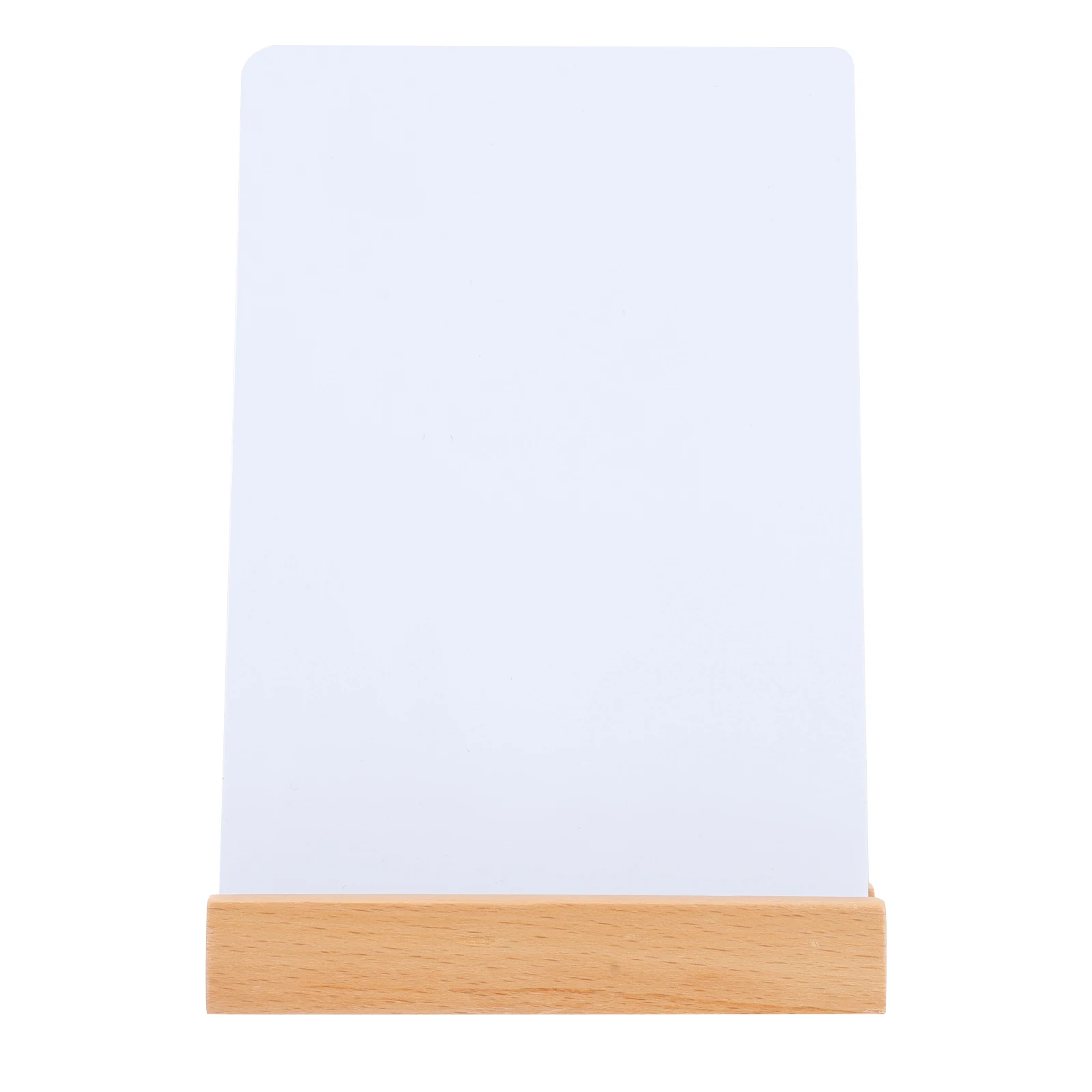 

Wooden Display Board A6 White Reusable Dry Erase Boards Beech Base Mini Price Tag Small Sign Home Bar Office Memo Notice