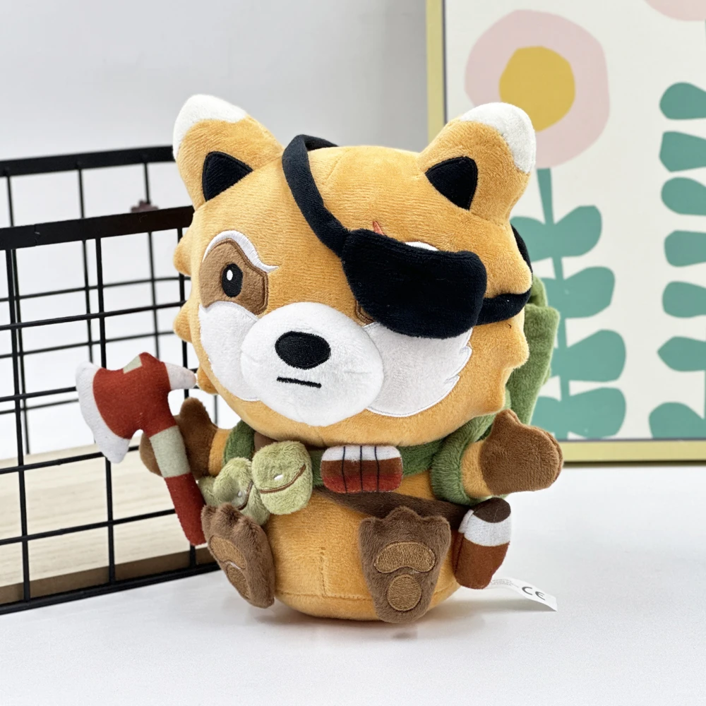 Steadfast Spiffo Plush One Eyed Raccoon, Cartoon Anime Animal, High-quality Plush Toy Easter Gift