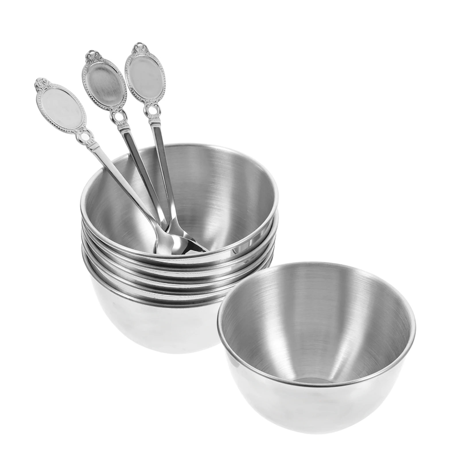 

9pcs Dipping Sauce Bowls Stainless Steel Small Food Sauce Dishes Mini Saucers Seasoning Bowls Metal Condiment Cups