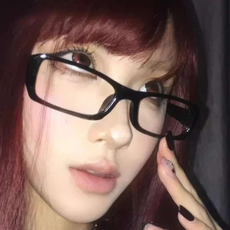 Japanische koreanische kleine quadratische Rahmen Brille Frauen Retro Harajuku Brille klar Lese brille blaues Licht blockierende Brillen