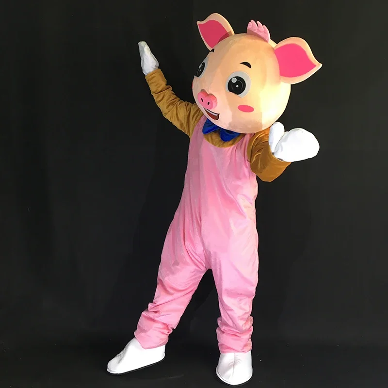 Christmas Pink Pig Mascot Costume Animal Hot Sale Cute Adult Cartoon Mascot Costumes Suit Fancy Dress For Halloween Prty Carniv