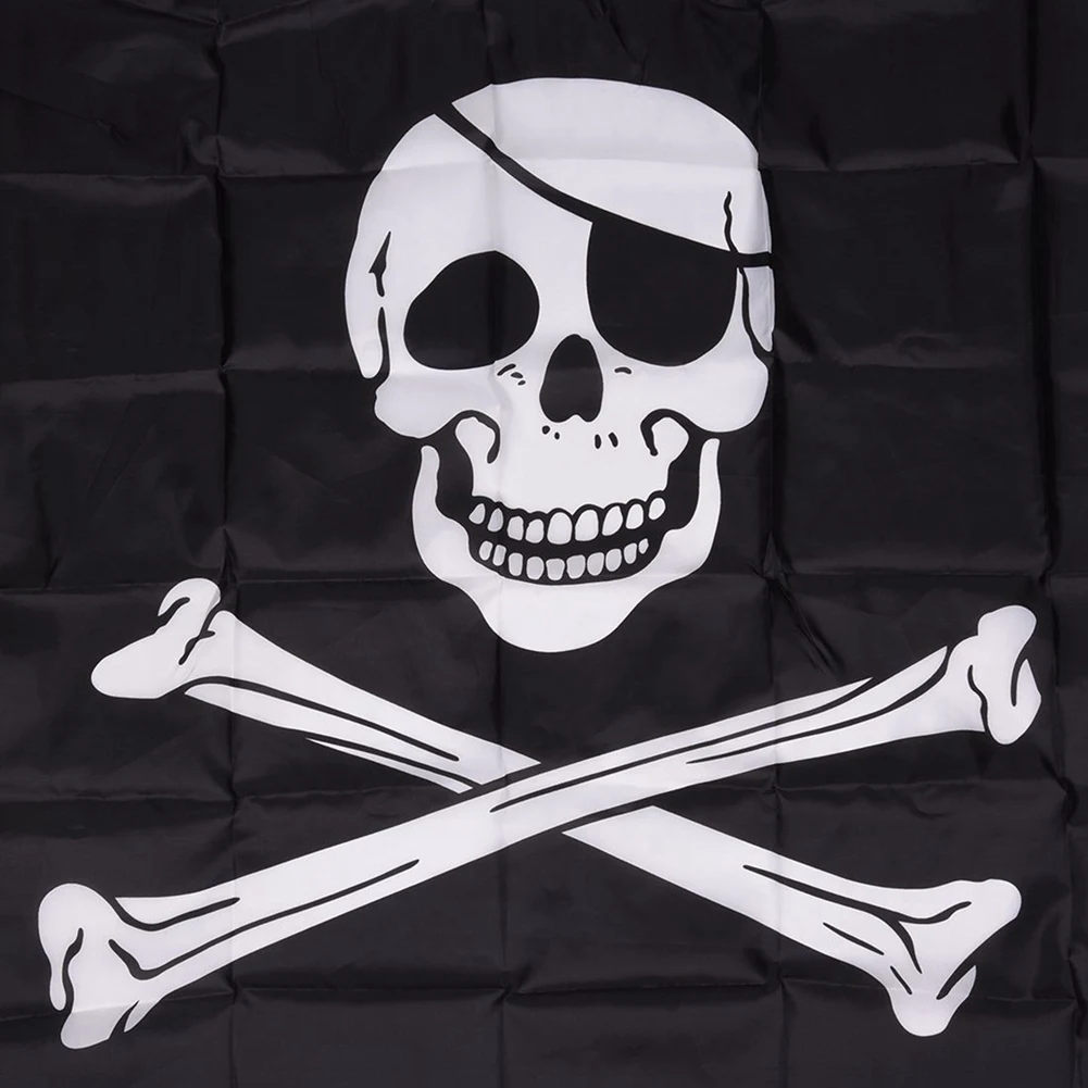 AA19 2X Pirate FLAG Skull And Crossbones Jolly Rodger Large 5X3ft Size