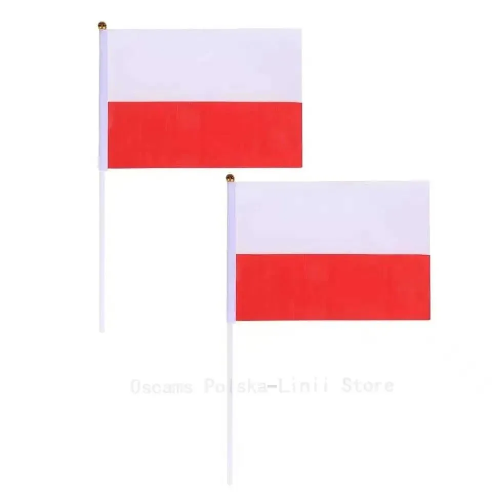 

6pcs Oscam Polska clines Oscam 7L White Red Europe Poland 4k flag europa polska Hand Held flag polish Stabilny PL flag