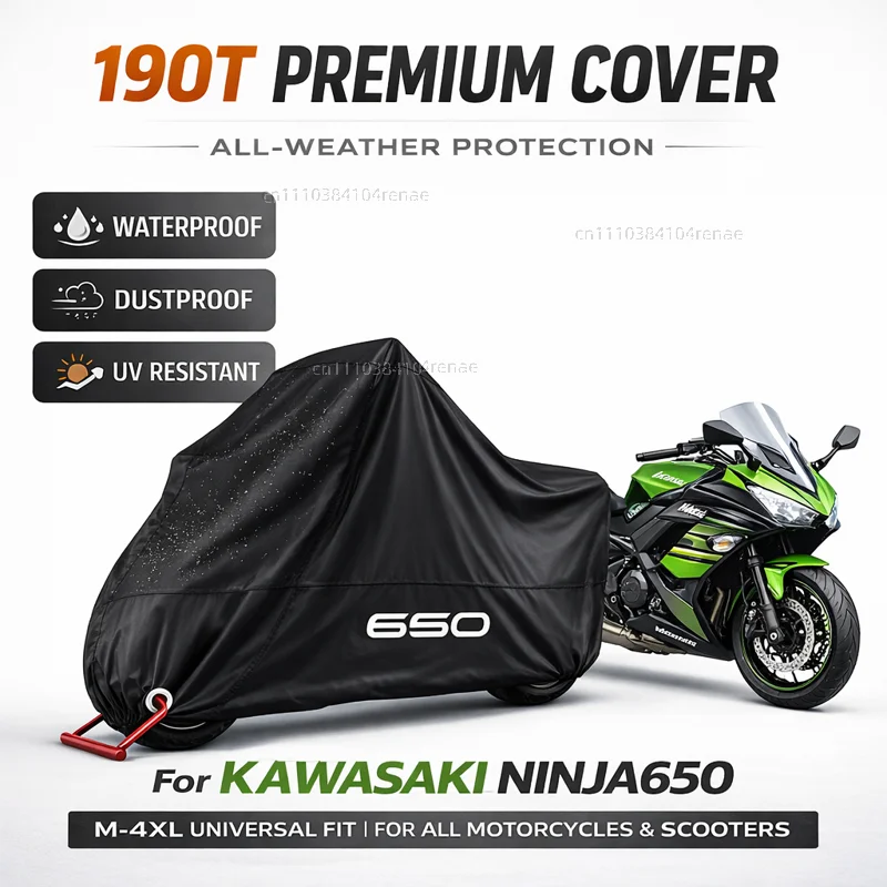 

For kawasaki ninja650 Z650 Z NINJA 650 650SE versys650 190T Motorcycle Cover Waterproof Dustproof UV Protection All Season