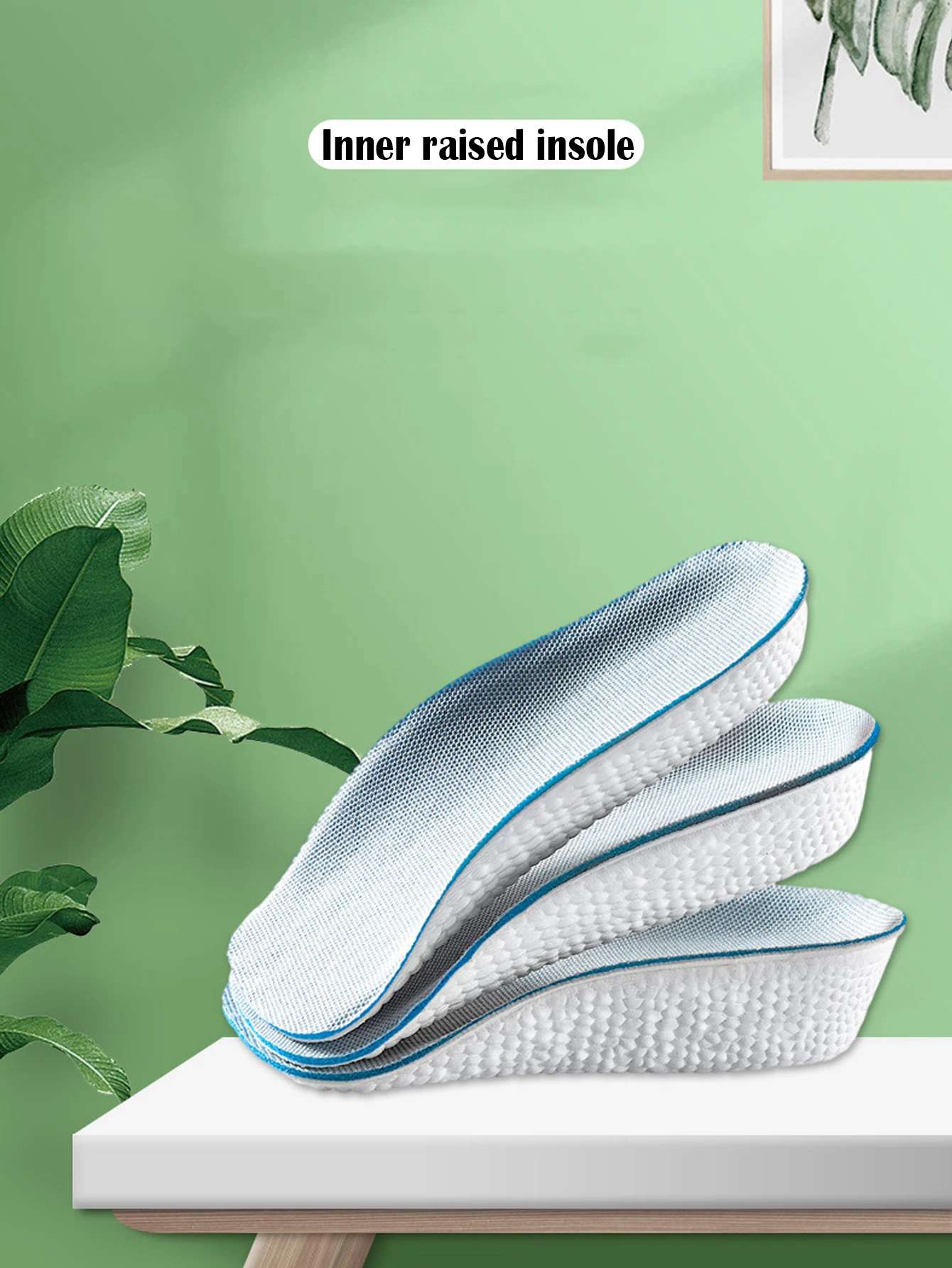 

2.5cm Invisible Height Increase Insoles for Men and Women, Arch Support Half Insole for Summer Sports Shoes, Anti-Fatigue