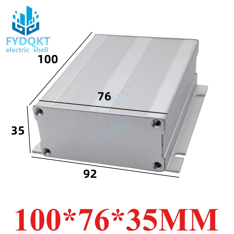 Aluminum alloy shell aluminum profile box split body with ear  battery  PCB 100x76x35mm