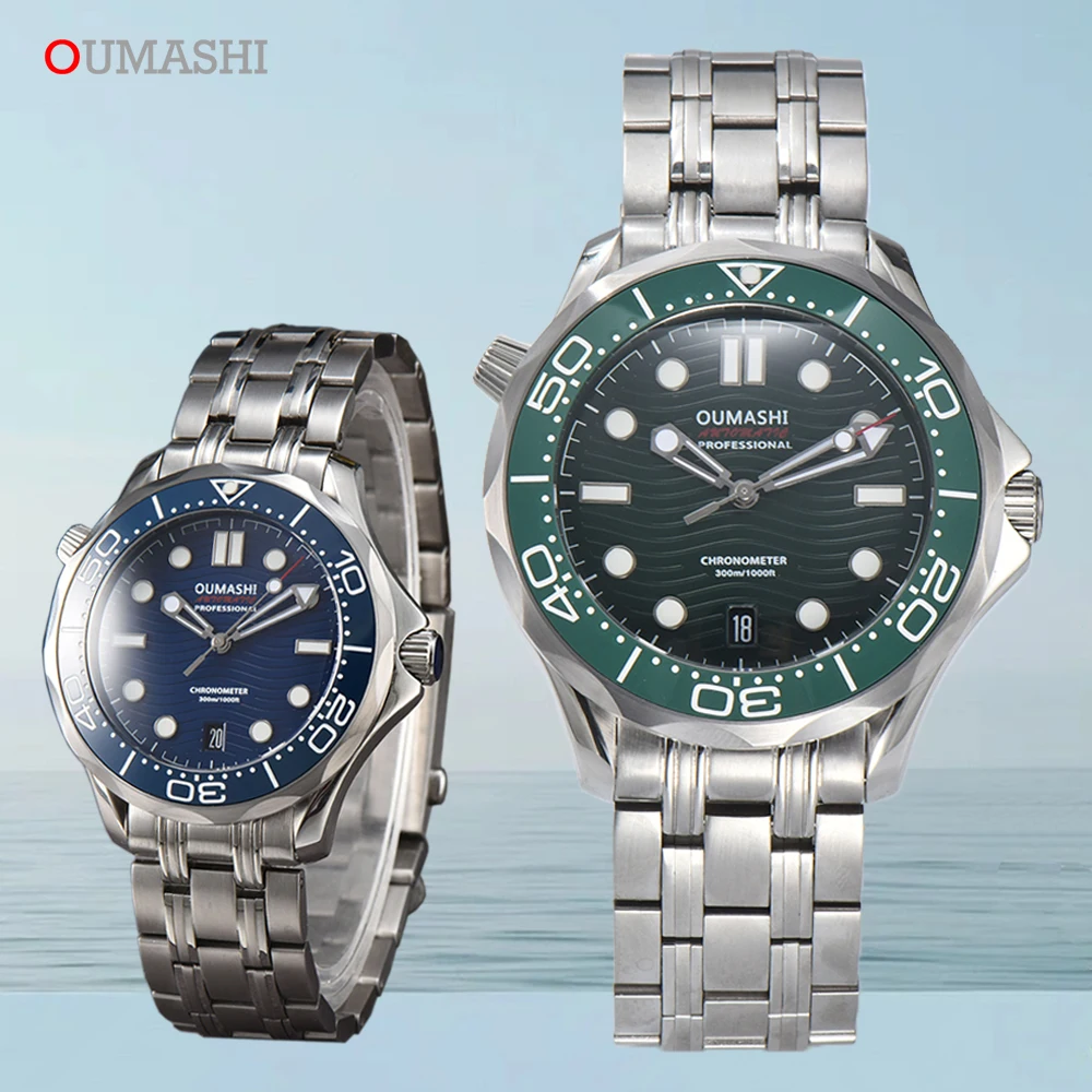 

OUMASHI 42MM Men’s Watch NH35 Movement Automatic Mechanical Wristwatch 100m Diver Top Brand Luxury stainless Steel Watch