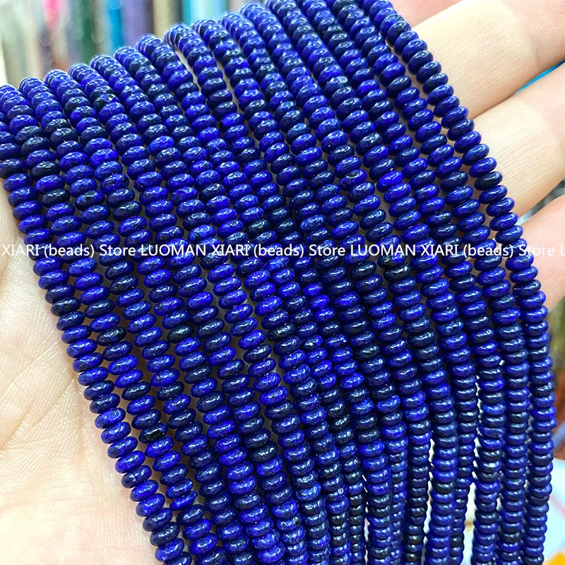 2x4MM Rondelle Natural Stone Beads Agate Jade Turquoise Crystal Flat Oval Loose Spacer Bead for Jewelry Making Diy Bracelet