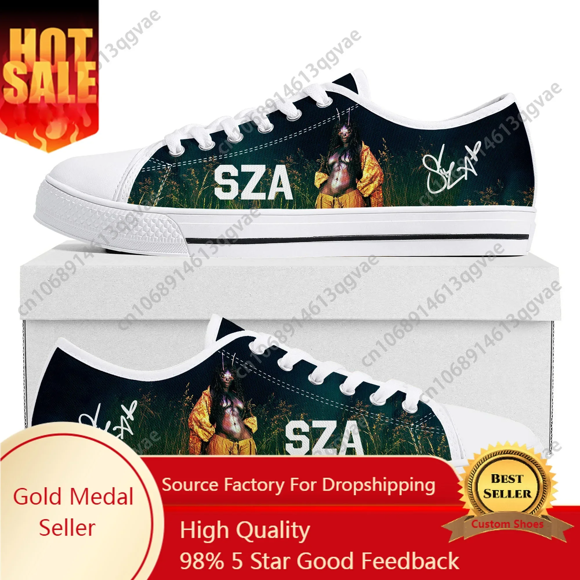 

Sza American Singer Kill Bill Low Top Sneakers Womens Mens Teenager High Quality Shoes Tailor-Made Canvas Sneaker Couple Shoe
