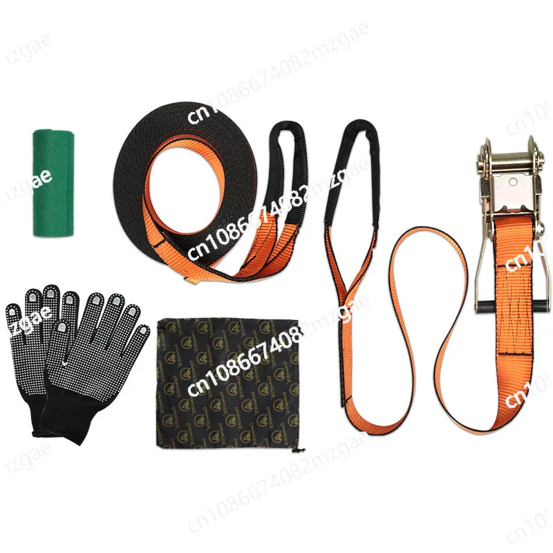 Cinturón plano de lujo para entrenamiento, juego para niños, deportes extremos, cinturón plano para caminar, slackline, cuerda suave para caminar, cuerda de equilibrio