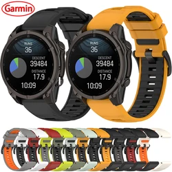 26MM 22MM 20MM Silicone Strap For Garmin Fenix 8 51mm 47mm 43mm/E 7X 7 7S Pro 6X 6 6S 5X/Enduro 3 2 Original Quick Bracelet Band