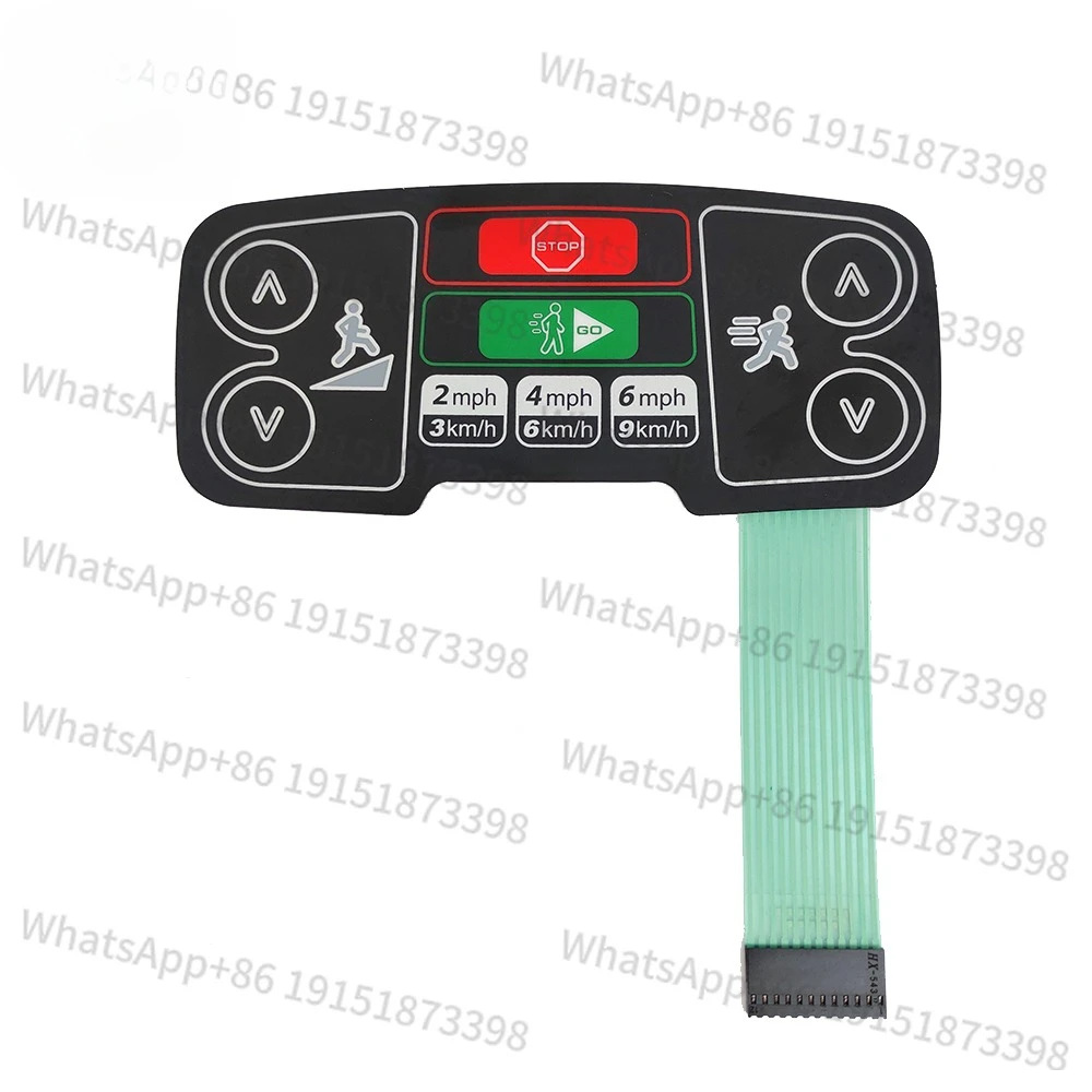 Teclado de esteira para life fitness 95te a95t s3, botão de parada de partida rápida, painel de console interruptor de membrana, peças de botão de esteira
