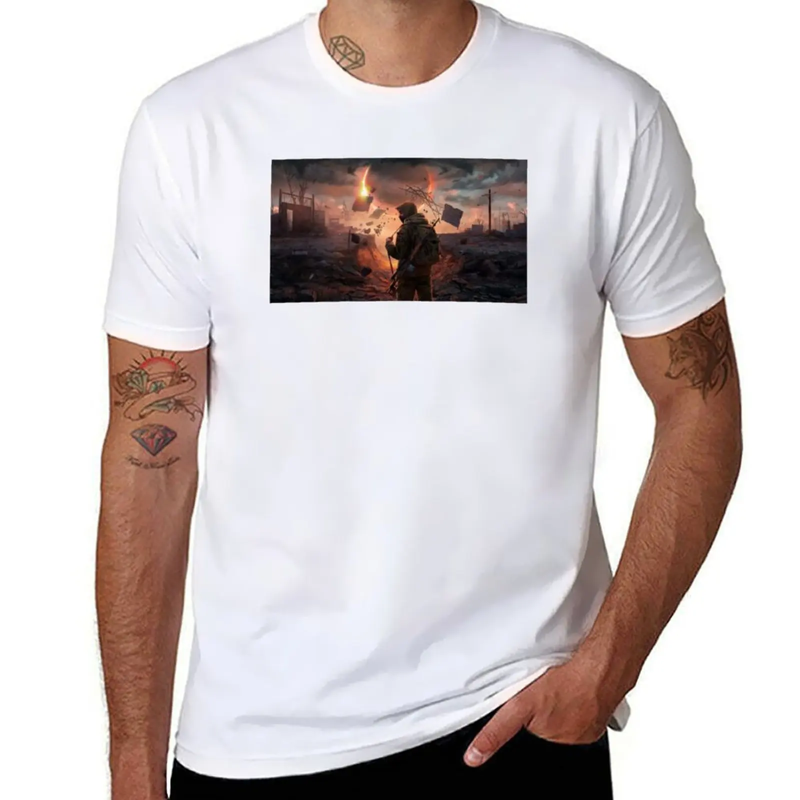 

Into The Radius VR Art - Virtual Reality Survival Game Art T-Shirt cotton t shirt pack t shirts for man slim fit T-Shirt