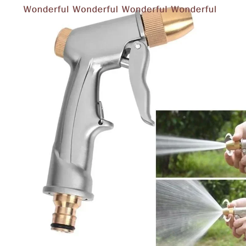 High Pressure Car Wash Spray Gun 1 Pcs Metal Nozzle Water Sprinkler for Household Cleaning Garden Lawn Watering
