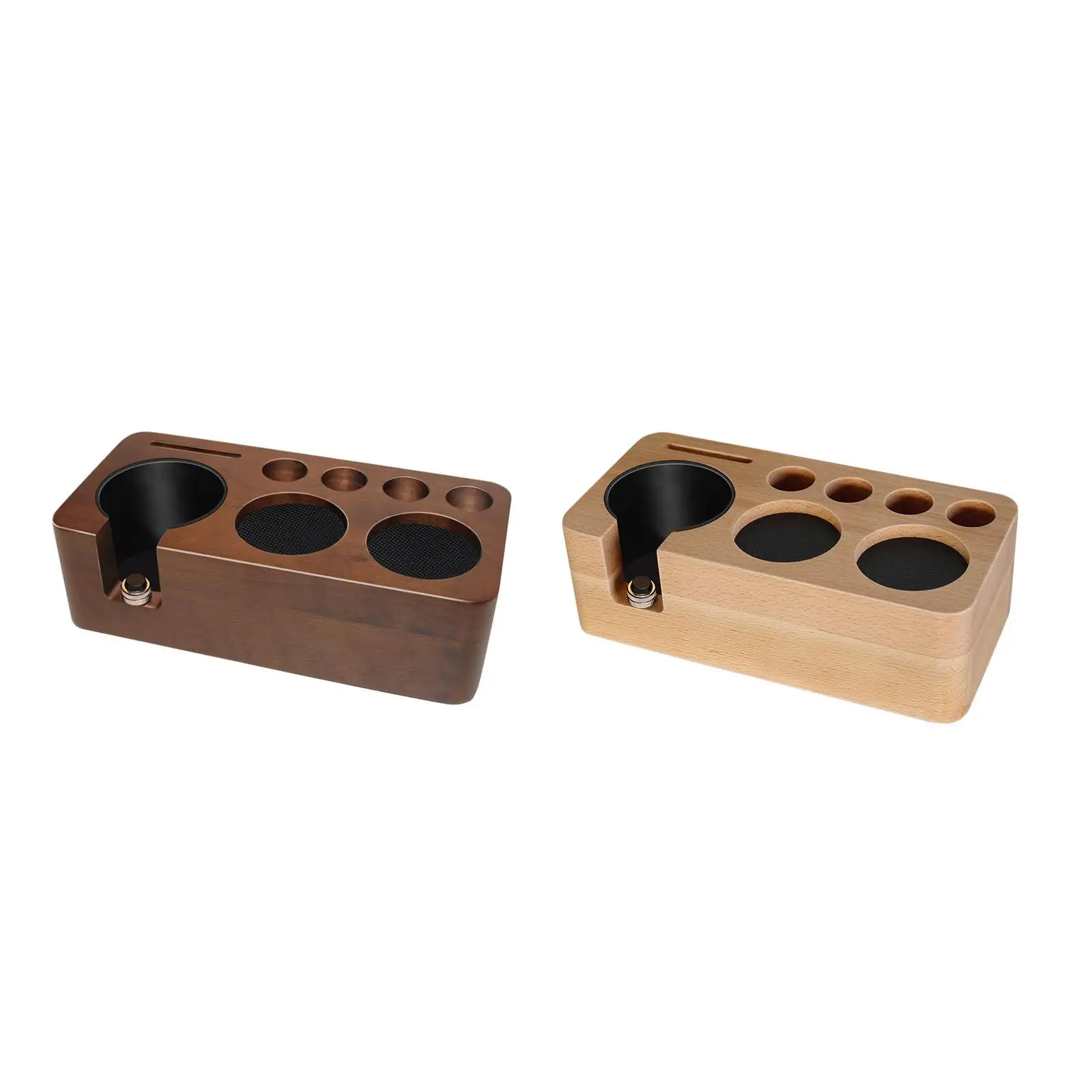 Wooden Coffee Tamper Station Base, Espresso Tamp Mat Stand, Coffee Tamper Holder for Home, Counter, Cafe,Bar