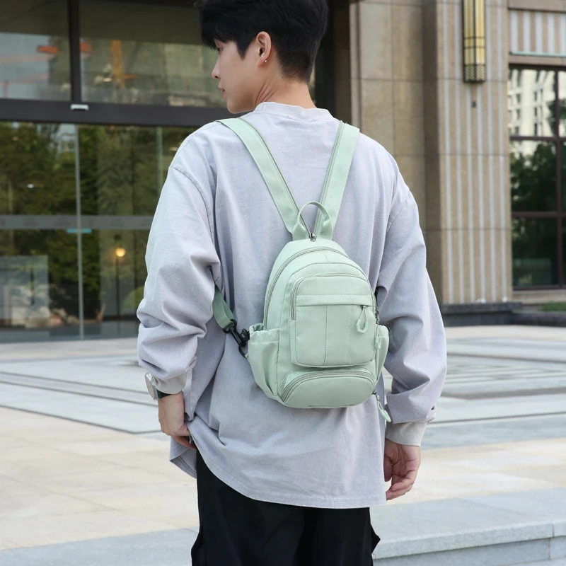 Men's Backpack Fashion New Multifunction Chest Bag Men Crossbody Bag Handbags Pure Color Casual Shoulder Bag For Male Sports Bag