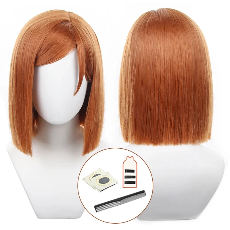

❤️❤️❤️HOLOUN Jujutsu JJK Anime Kugisaki Nobara Cosplay Wig Rose Net Synthetic Fiber Adjustable Size Halloween Christmas Pa❤️⭐️❤️