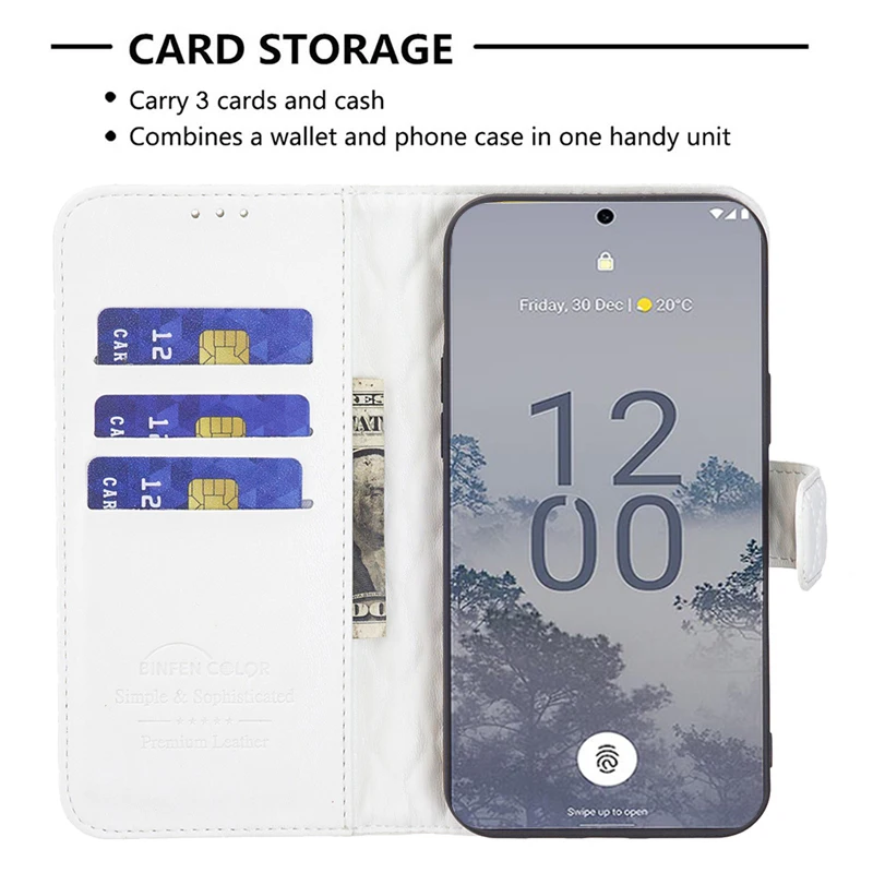 Wallet Small Fragrance Flap Magnetic Belt Bracket Leather Pure Colour Leather Case For Nokia X30 G22 G21 G11 C32 C22 C21 C12