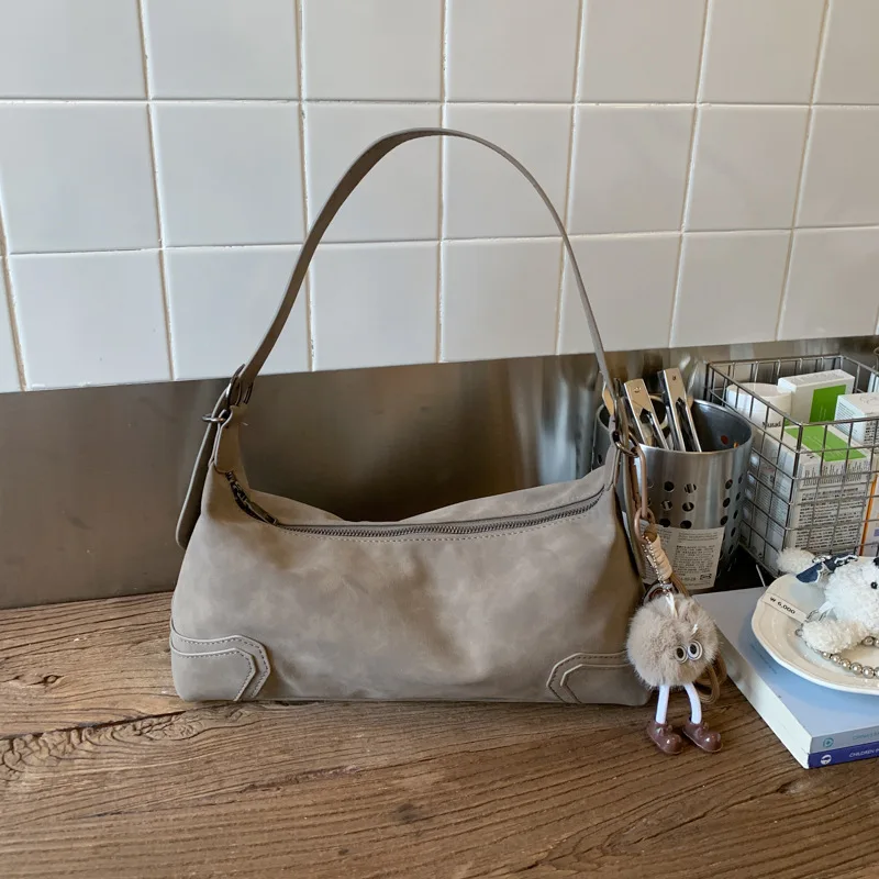 Sac à bandoulière de luxe d'inspiration Vintage pour femmes, Hobo en cuir vieilli, bandoulière décontractée multifonctionnelle pour le week-end et les voyages, 2025 ​