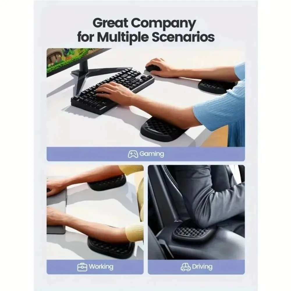Foam Ergonomic Wrist Rest Soft Non-Slip Base Mousepad Wrist Support Water Ripple Slow Rebound Wrist Protection Pad Laptop Use
