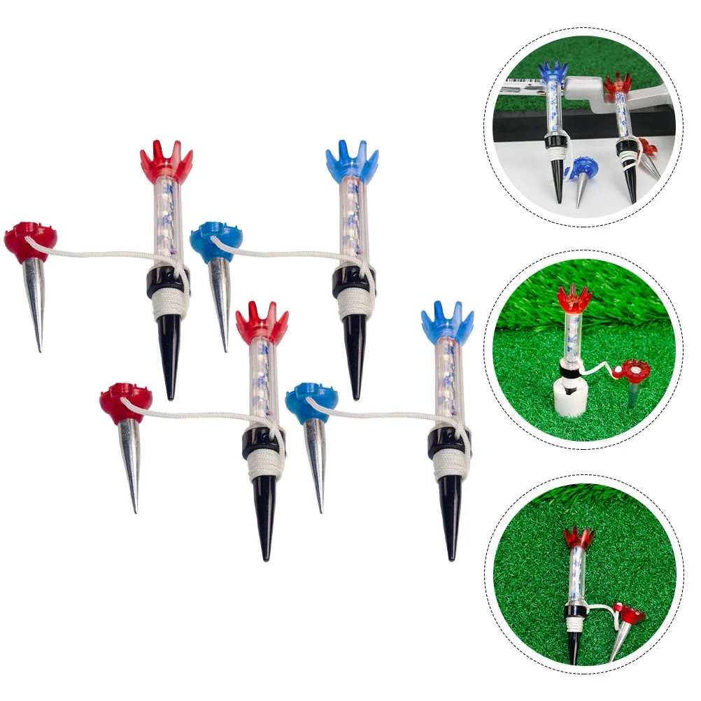 4 Pcs Golf Tee Tack Fixer Magnet Ball Course Supplies Accessories Golfs Holders Golf Balls Golfing Practice Tees Flexible