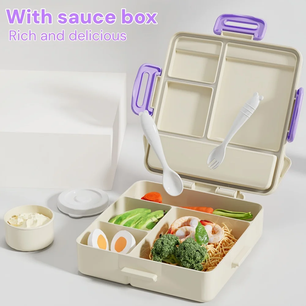 1 PC Portable Plastic Lunch Box,Bento Box, Children/Students Cartoon Lunch Box, Microwave Oven Lunch Box, Fresh-keeping Box - view 2