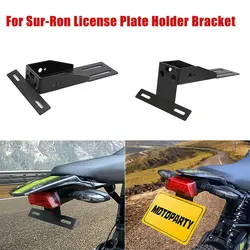Black Aluminum For Sur-Ron License Plate Holder Bracket Tail Light Bracket Electric Bike Tail Tidy Fender Eliminator Kit