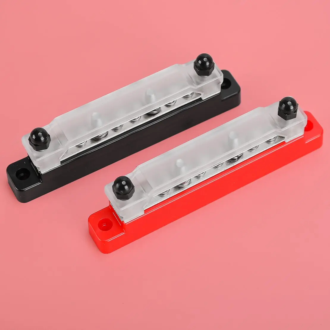 1 Pair 10 Way Power Distribution Terminal Block Battery Bus Bar Fit For Automotive Boat Car Truck Ship Yacht