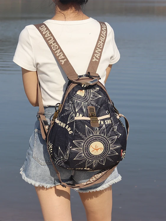 Fashionable Medium Size Women's Backpack New Creation Casual Multi-Functional Trendy Single Shoulder Double Shoulder Crossbod...
