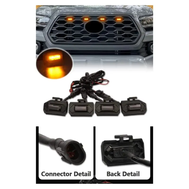 #27S (Black)Centre 12V LED Small Yellow Light for 2020 Toyota Tacoma TRD Off-Road,Automotive Parts & Accessories