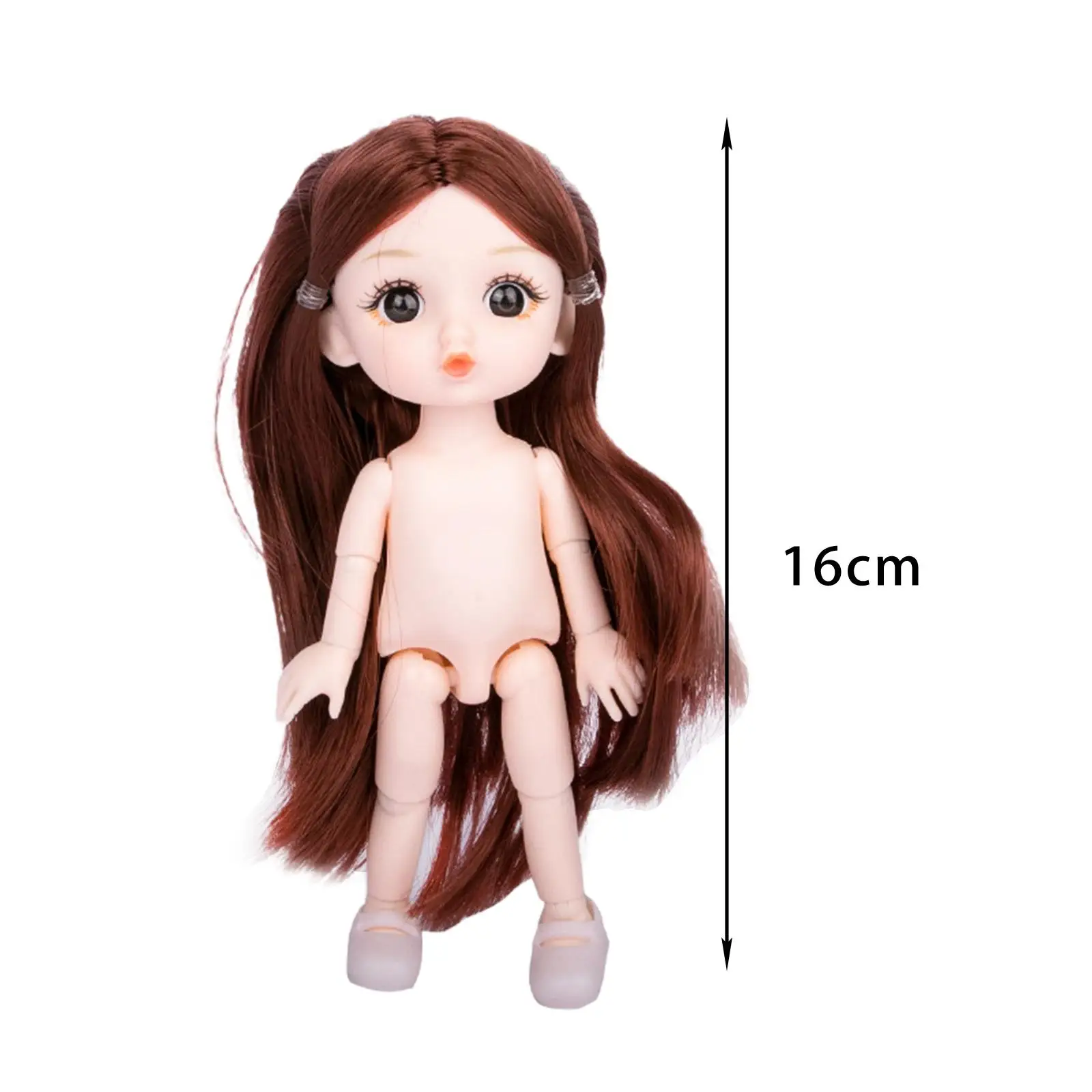 Preciosa muñeca de moda de 16cm, articulaciones flexibles, juego de simulación, juego de juguete para juguete