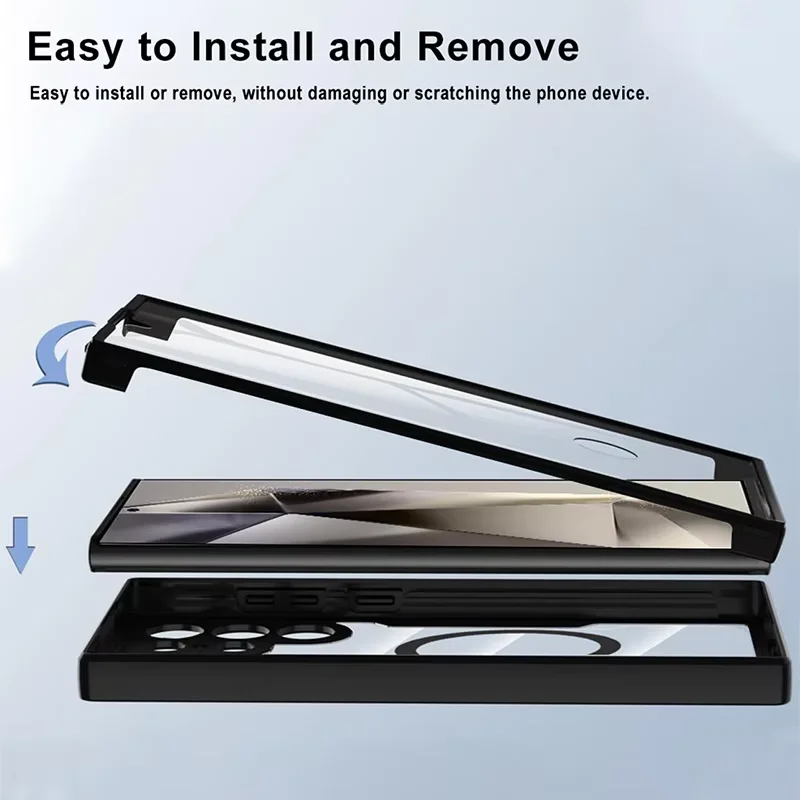 360 ° Fully Protected Magnetic Wireless Charging Phone Case For Samsung S26Ultra S22 S23 S24 S25 Plus FE A27 A57 Protective Case view 4