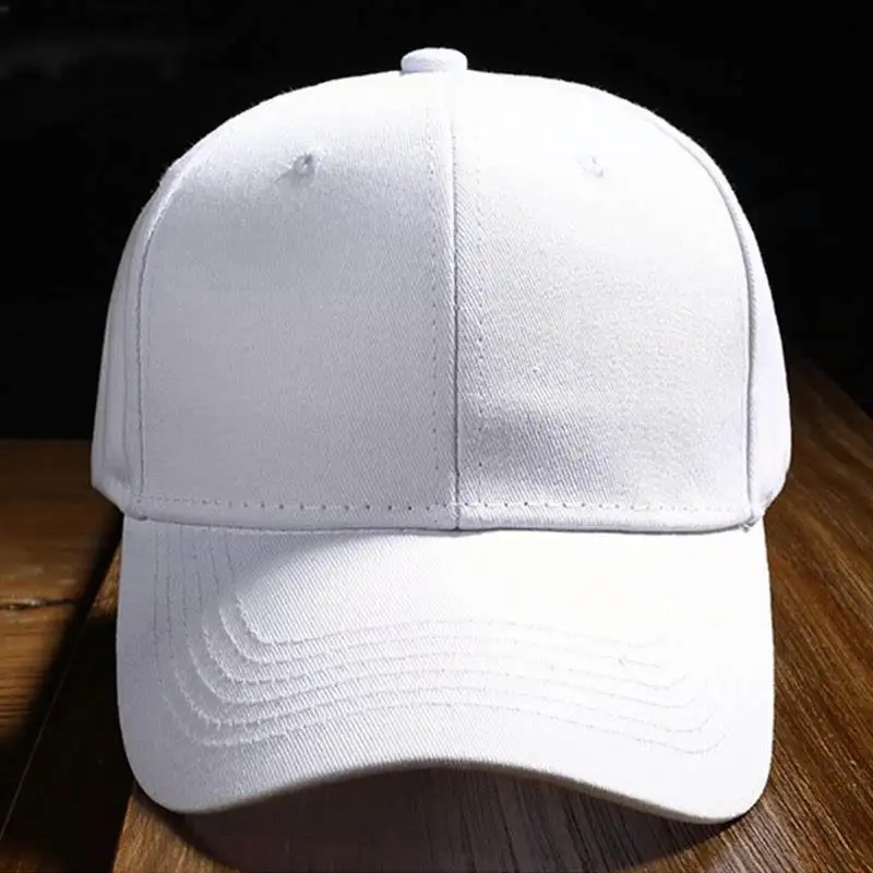 

Унисекс бейсболка чисто белого цвета для студентов, спорта и военной подготовки, с жестким верхом, козырьком-«утиным хвостом» и защитой от солнца для лица, маленькая