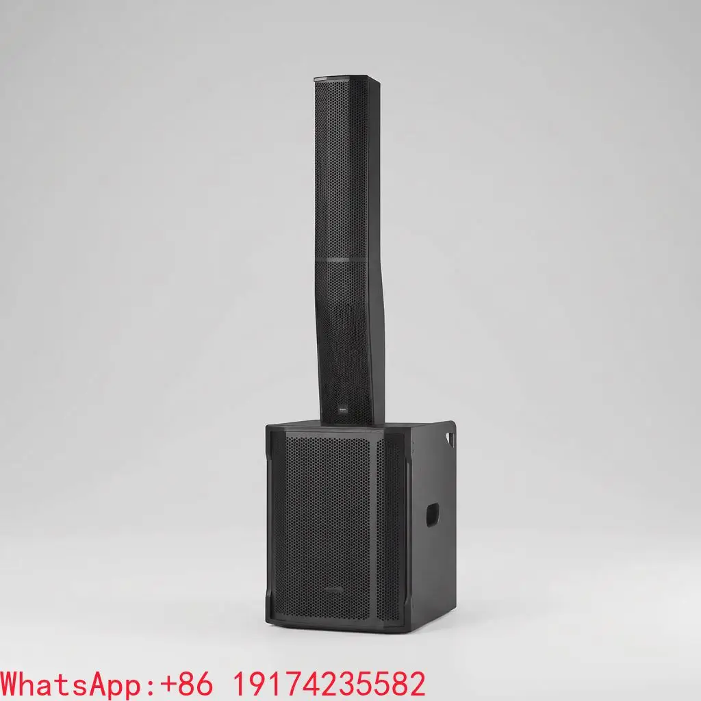 New 15 Inch 2 Way Array Column Speaker PA System DSP Outdoor Indoor Audio DJ Stage Professional Active White Metal Waterproof