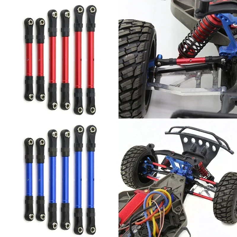 Metal Turnbuckles Pull Rod Link Rod Steering Rod Set For Trxs Slash Hoss Rustler Stampede 4x4 1/10 RC Car Upgrade Parts