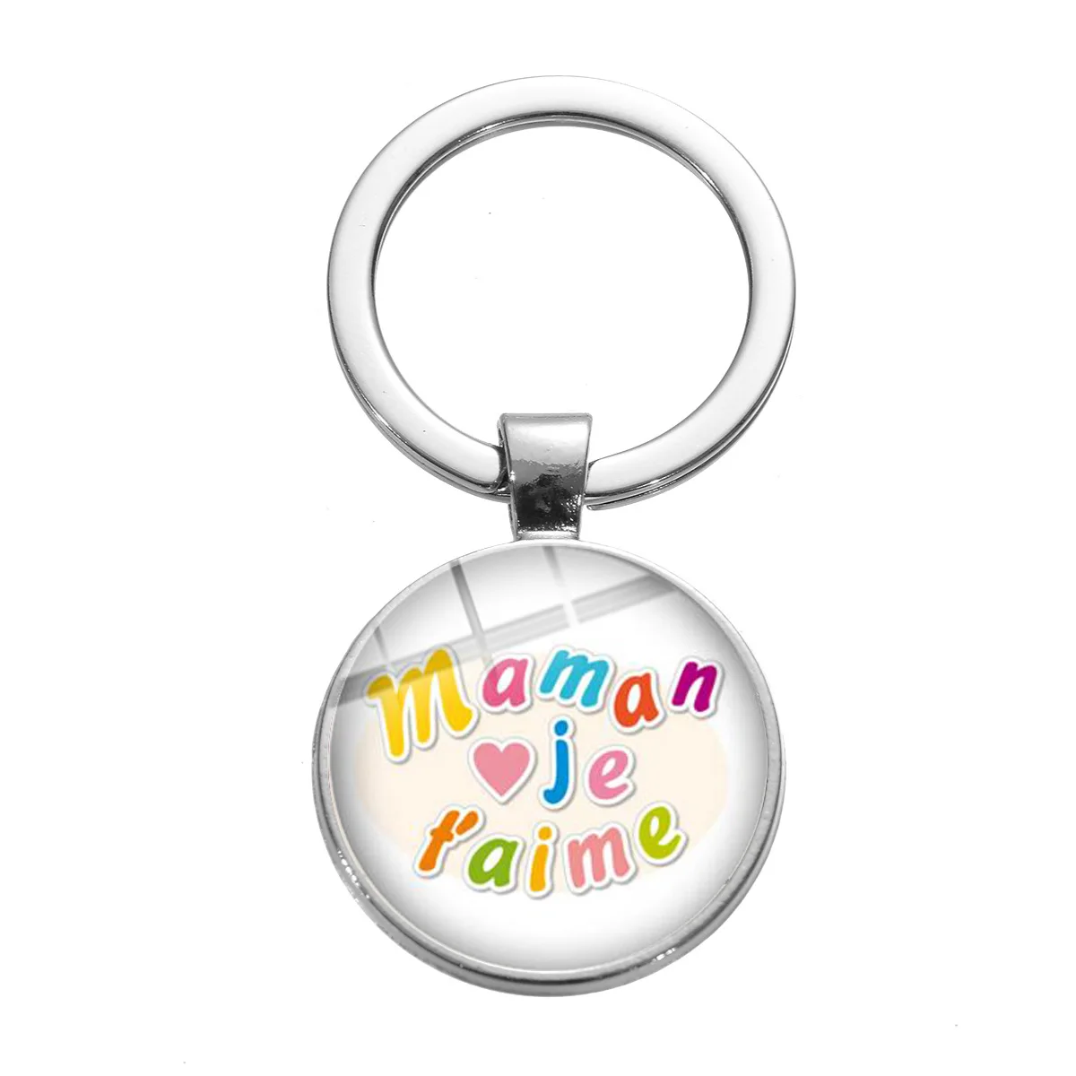 New I Love Mom Text Pendant Keychain Happy Mother'S Day Accessories Gift Metal Pouch Car Bag Pendant Jewelry Keychain Gift