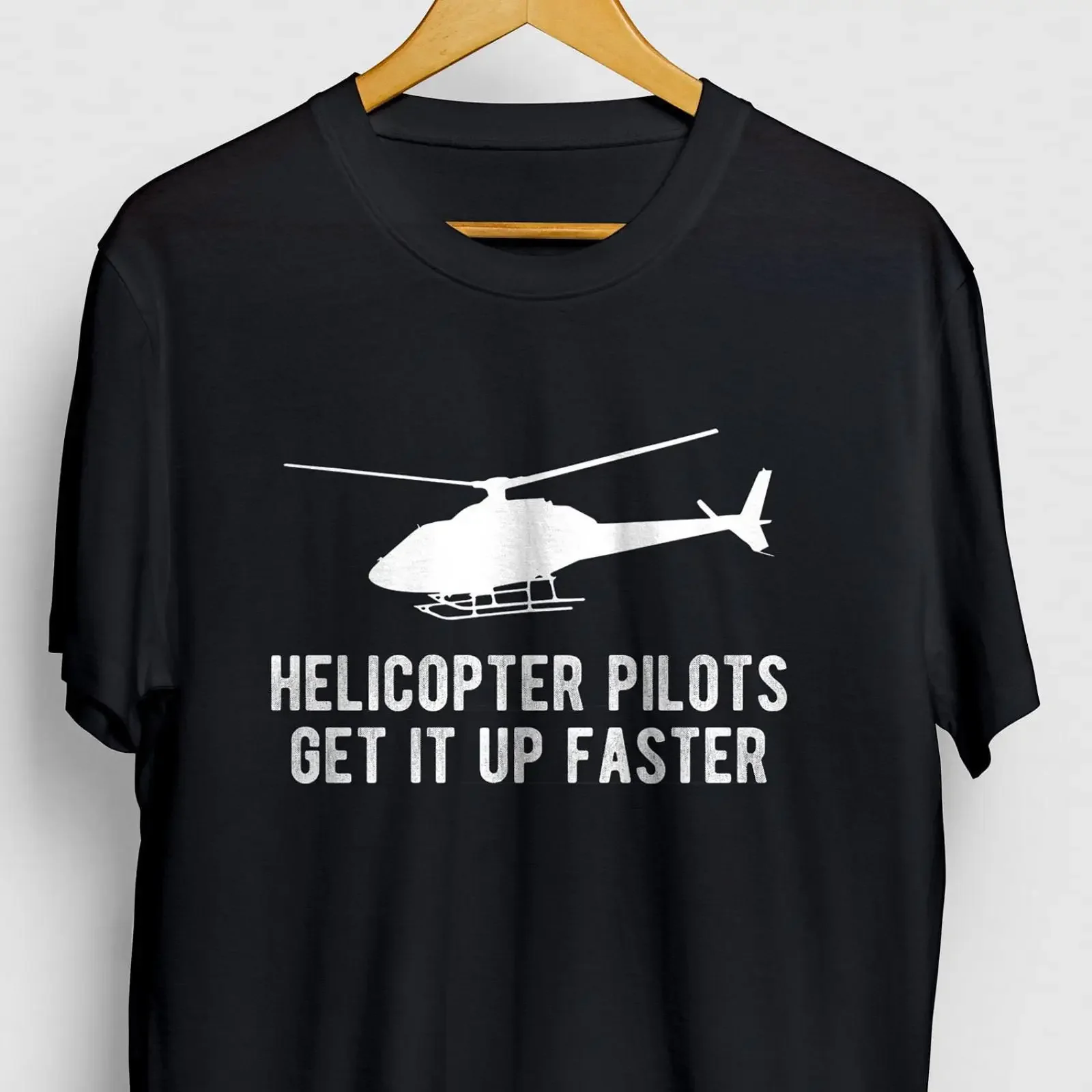 Helicopter T Shirt Co PiloT Birthday s  vintage Washed Breathable Unisex streetwear Casual fashion Stylish