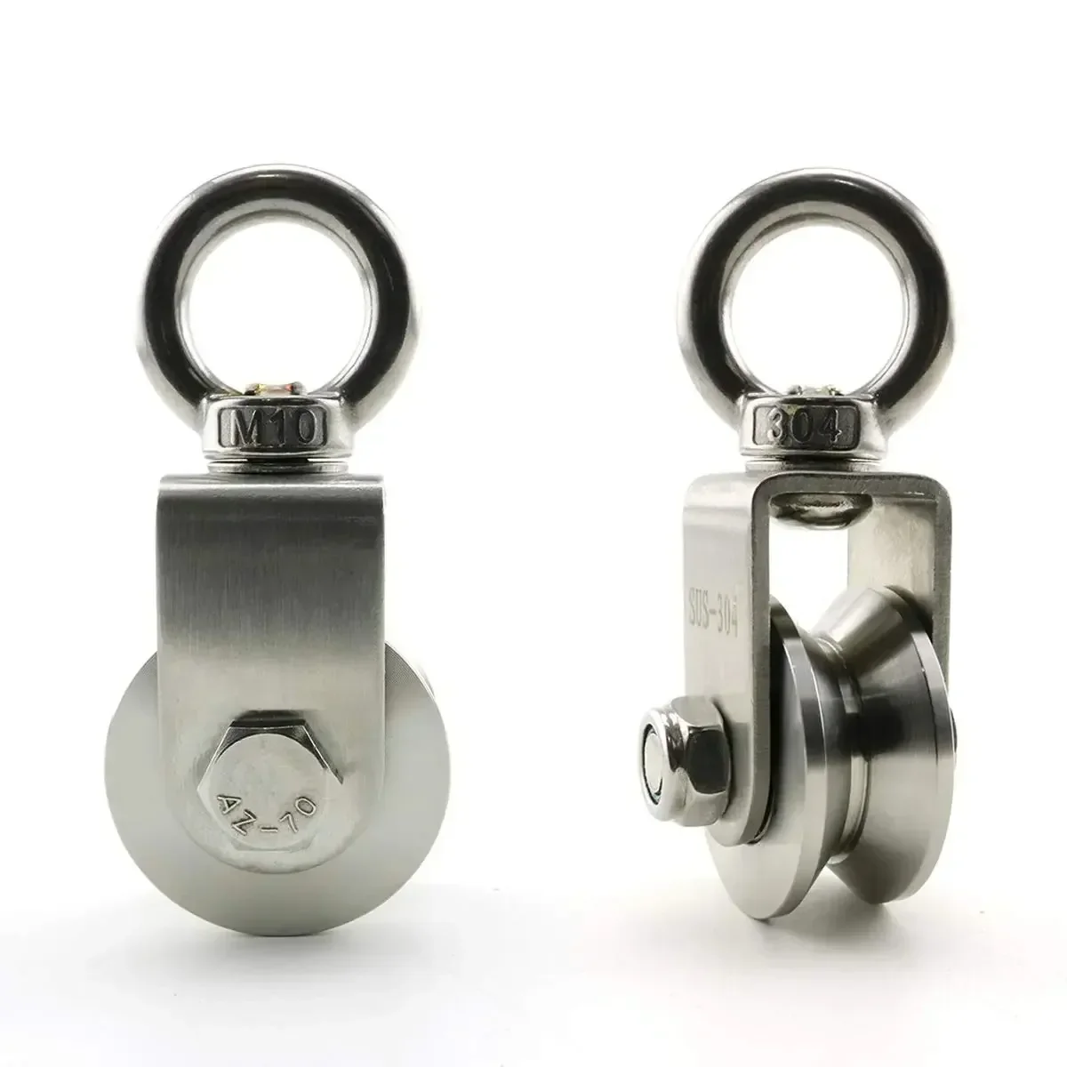 U/V Type Swivel Pulley 304 Stainless Steel Duplex Bearing Super-Silent Detachable Rotation Pulley System Gym Traction Wheel