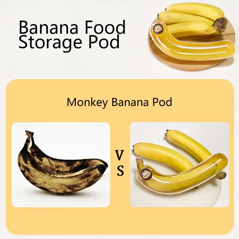 Banana Saver Case Reusable Anti-Squeezing Banana Shaped Food Carrier Pod Fruit Saver For Gym Outgoing Fishing Hiking Picnic