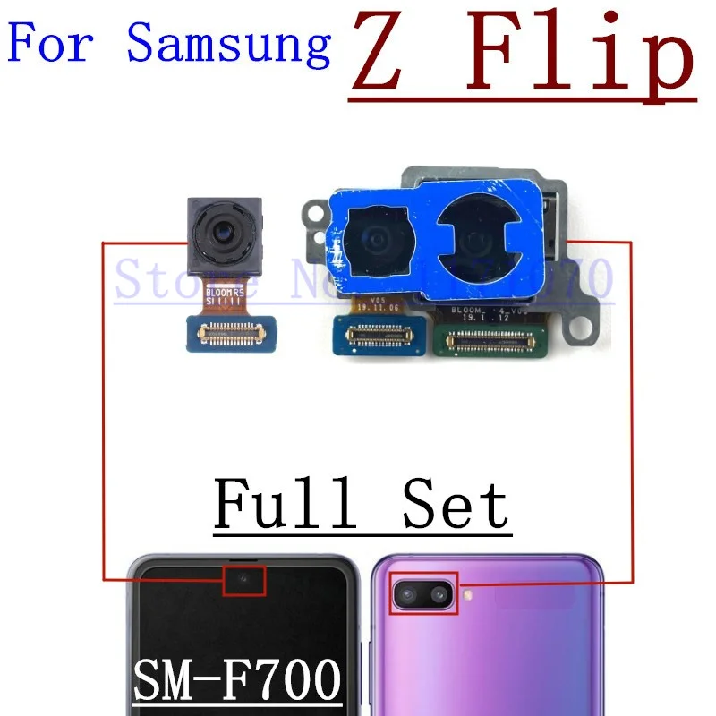 For Samsung Galaxy Z Flip Flip2 Flip3 Flip4 5G Rear Facing Selfie Big Back Main Camera Module Ribbon Flex Cable Parts